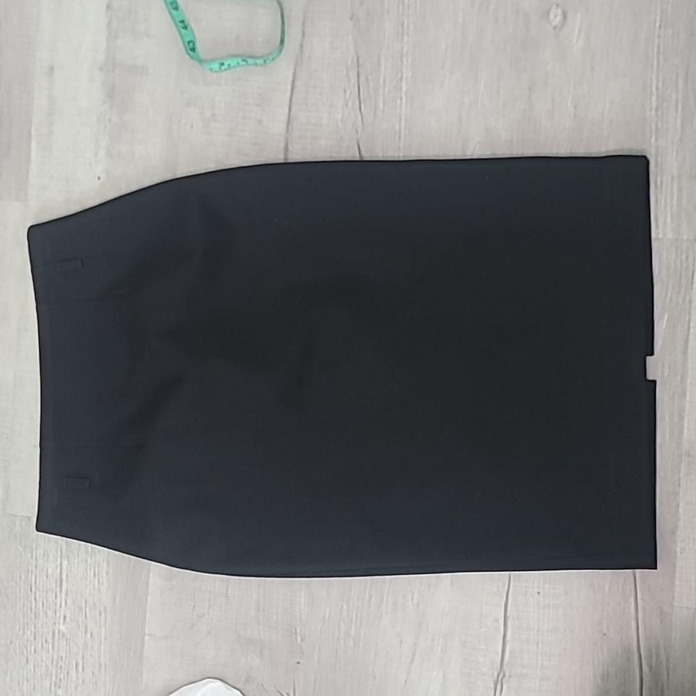 Lined mid calf black skirt